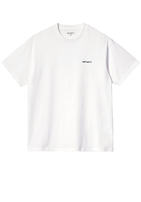 ss link scrip t-shirt man white CARHARTT WIP | I0313730D2.XX